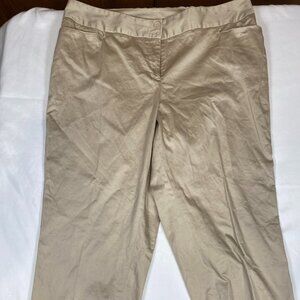 Lane Bryant Khaki Capri 18 Cotton Blend Khaki Pants